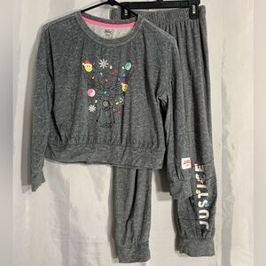 Justice Gray Kids Pajama Set